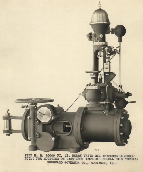 Factory photo of a Woodward type HR gateshaft governor_  circa 1920_s_.jpg